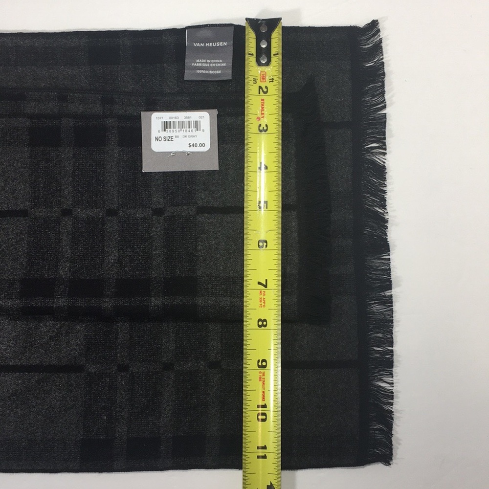 🖤VAN HEUSEN🖤DARK/GRAY SCARF - Picture 7 of 8